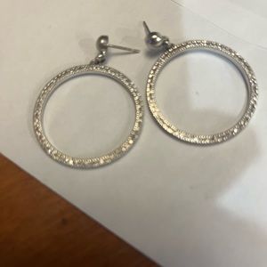 Pave hoop earrings